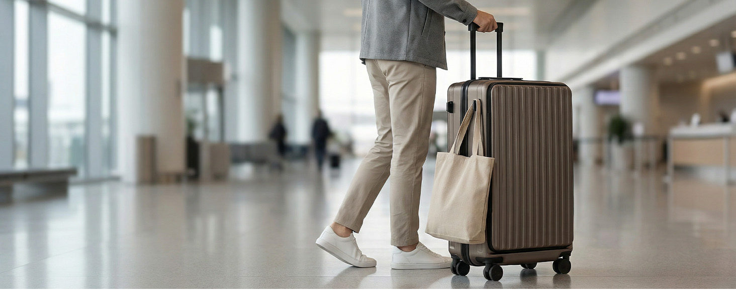 Розкладний валіза-тролей з жорсткою обшивкою та верхньою відкривальною панеллю, компресійним ременем та додатковим місцем для зберігання | Міцний, розтяжний, стійкий до подряпин, легкий (Бізнес-сірий, L-65см) L-65см Бізнес-сірий