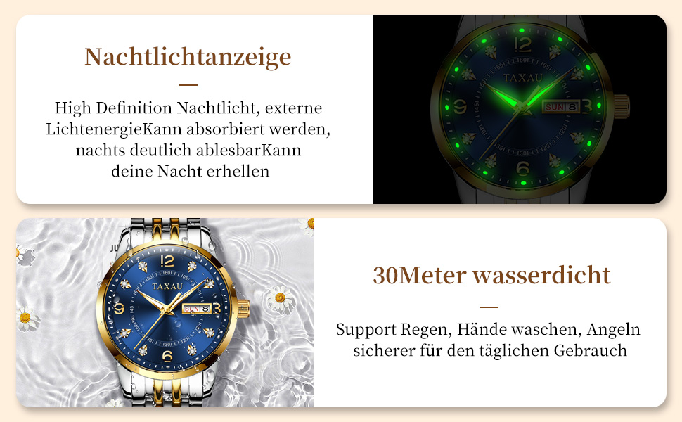 Жіночий годинник з арабськими цифрами, маленьке циферблат, Easy Read, дата, водостійкий, з нержавіючої сталі, Reloj para Mujer (8102g)