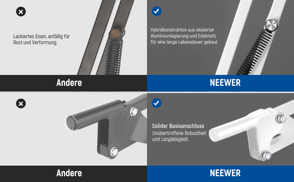 Тримач для мікрофону Neewer NW-35, підвіс Boom Schere, штатив з гвинтовою різьбою 3/8' - 5/8', сумісний з Blue Yeti, Quadcast та іншими мікрофонами, максимальне навантаження 1.5 кг