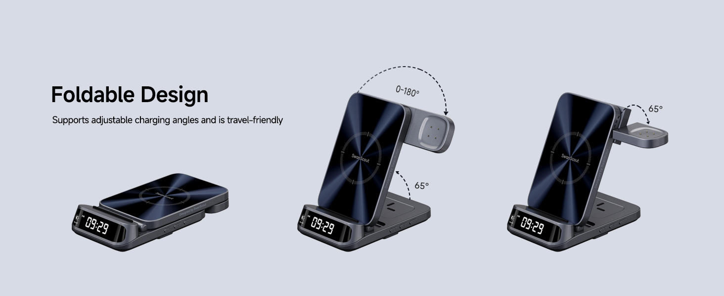 Бездротова зарядка SwanScout для Google Pixel 9 Pro Fold/9a/9/Fold/8/7/6, Pixel Watch 3/2, Fitbit Versa 4/3 (708G2, без адаптера)