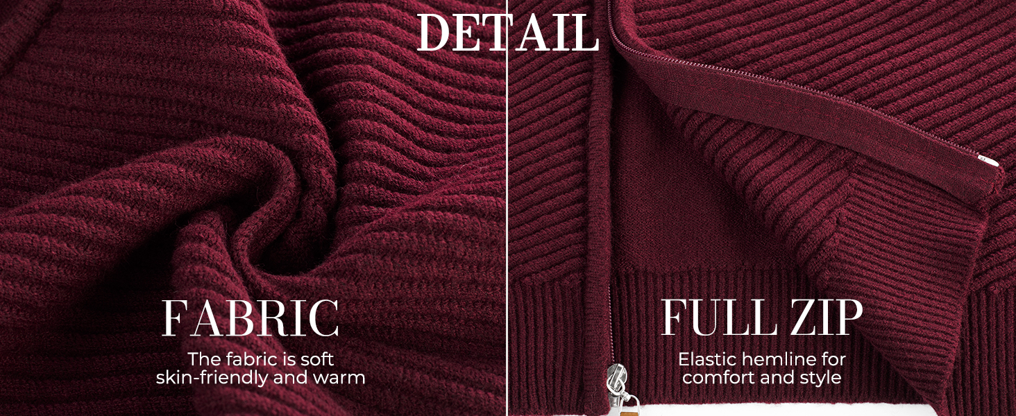 Кардиган чоловічий PJ PAUL JONES з блискавкою та стійким коміром, великий в'язання (M, антрацитний сірий)