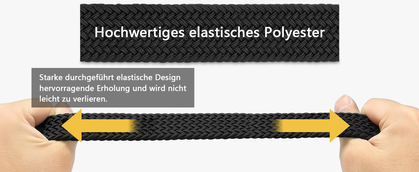 Тканинні ремені Tangchao 2 шт. Плетені еластичні ремені для жінок та чоловіків, 3.3 см, 90-135 см, чорний+бежевий, 100 см