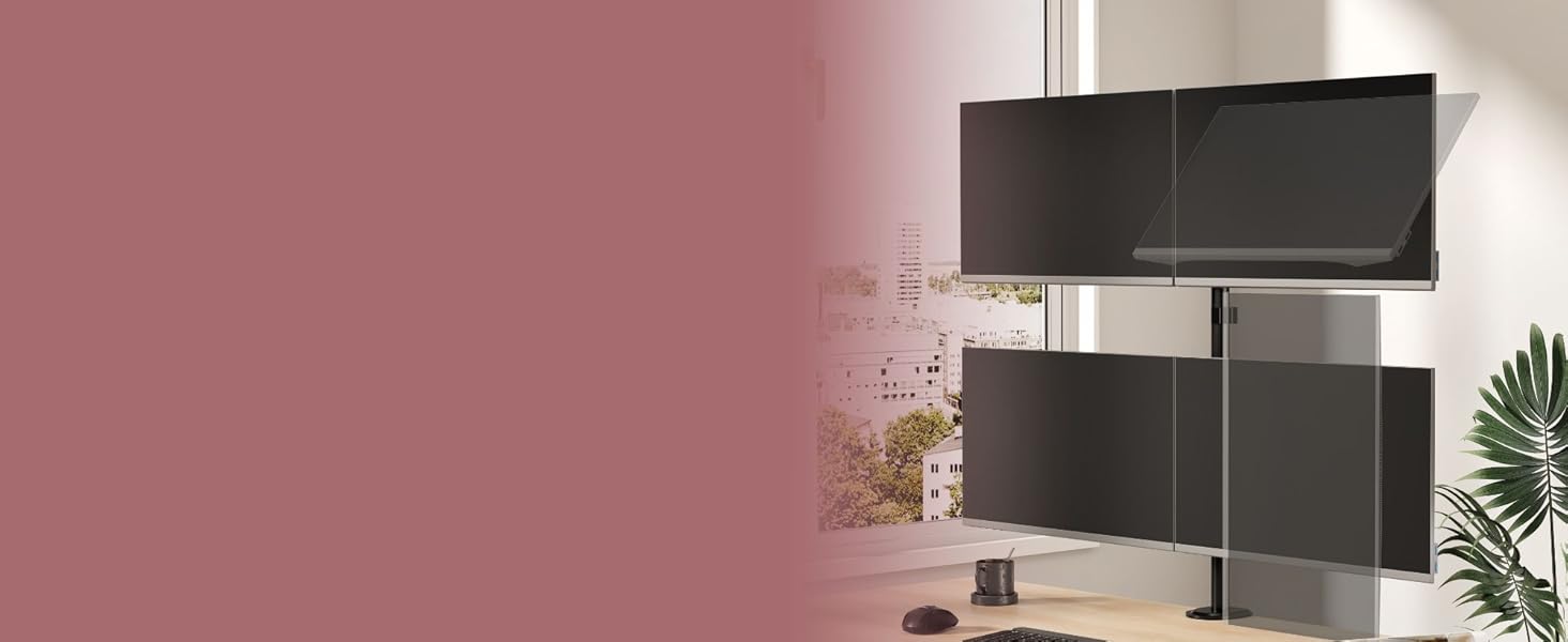 Кріплення для моніторів VonHaus на 4 монітори (13-32