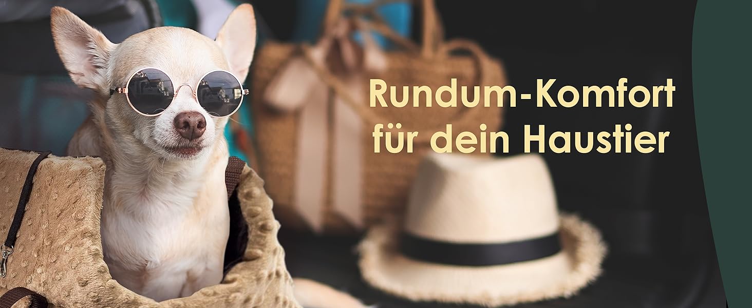 Сумка-переноска для собак та котів | Сумка на плече для тварин з гумкою та карабіном | до 15 кг | Матеріал: штучний замш (Velvet) | Розмір: L | Чорний колір, 42 x 29 x 33 см