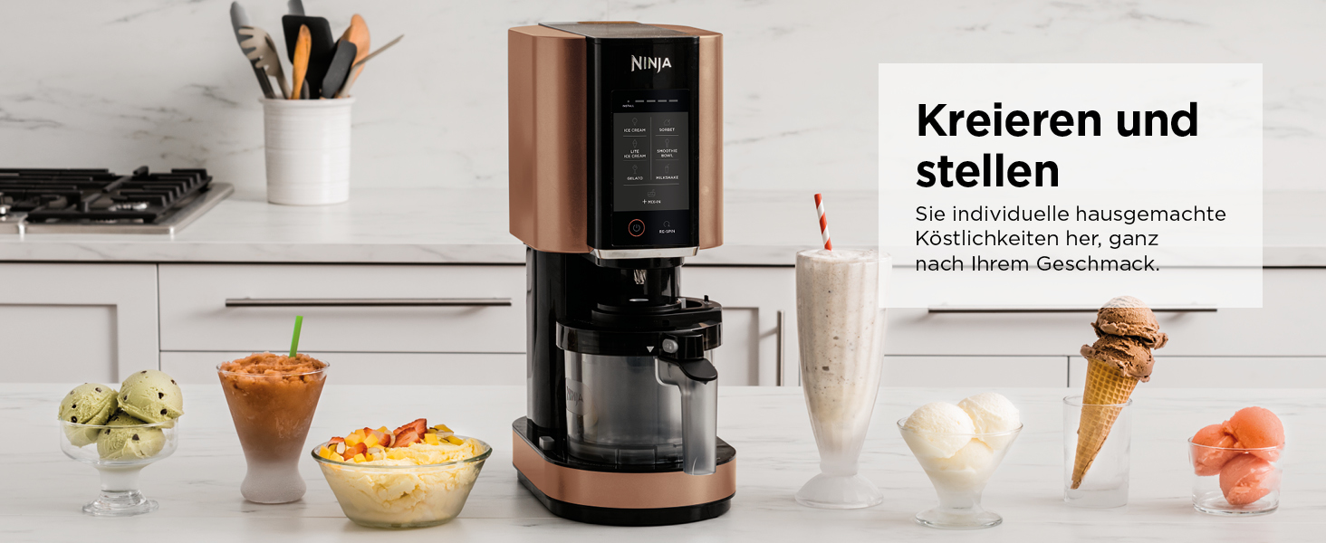Ninja CREAMi Ice Cream & Frozen Dessert Maker - 3 Containers, 7 Programs - Makes Ice Cream, Gelato, Sorbet, Smoothie Bowls, Milkshakes