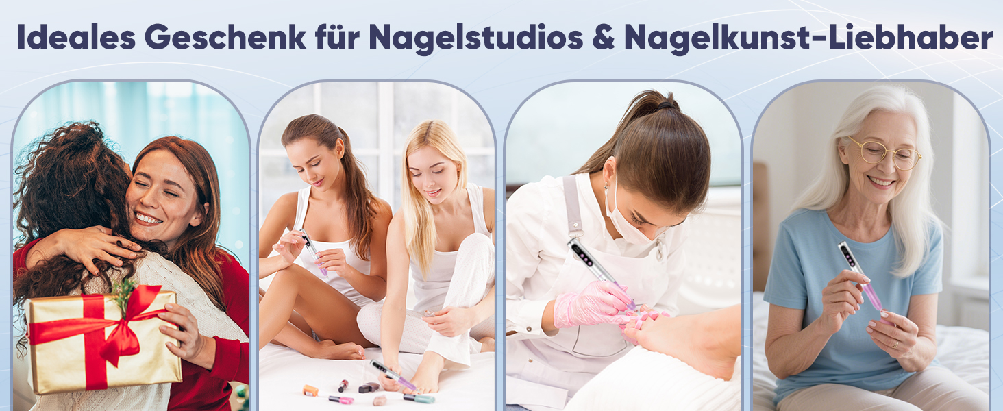 Електричний набір для манікюру Nagelfräser: 13 насадок, 5 швидкостей, 35000 обертів/хв, для гелю та акрилу