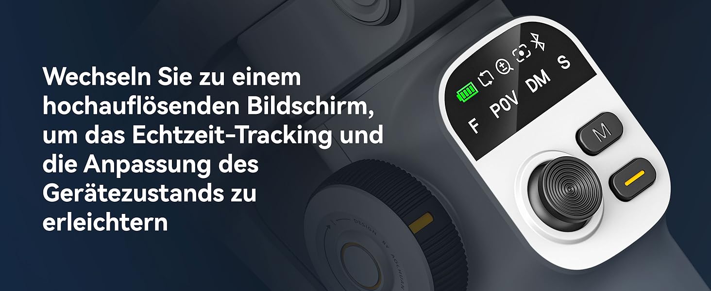 Стабілізатор для iPhone та Android з 3-осьовою стабілізацією та OLED-дисплеєм, 7.8