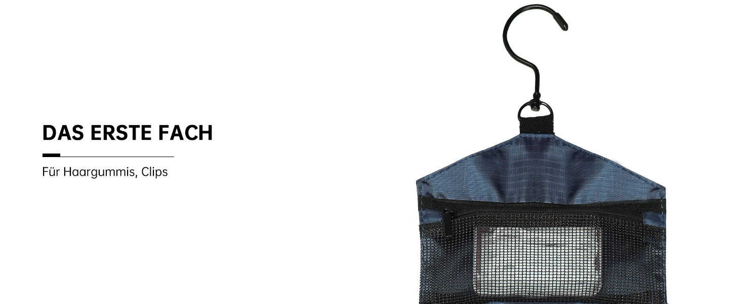 Сумка для туалетних аксесуарів на гачок, велика дорожня сумка-органайзер для жінок та чоловіків, 4-в-1 водонепроникна, армійний зелений (темно-синій)