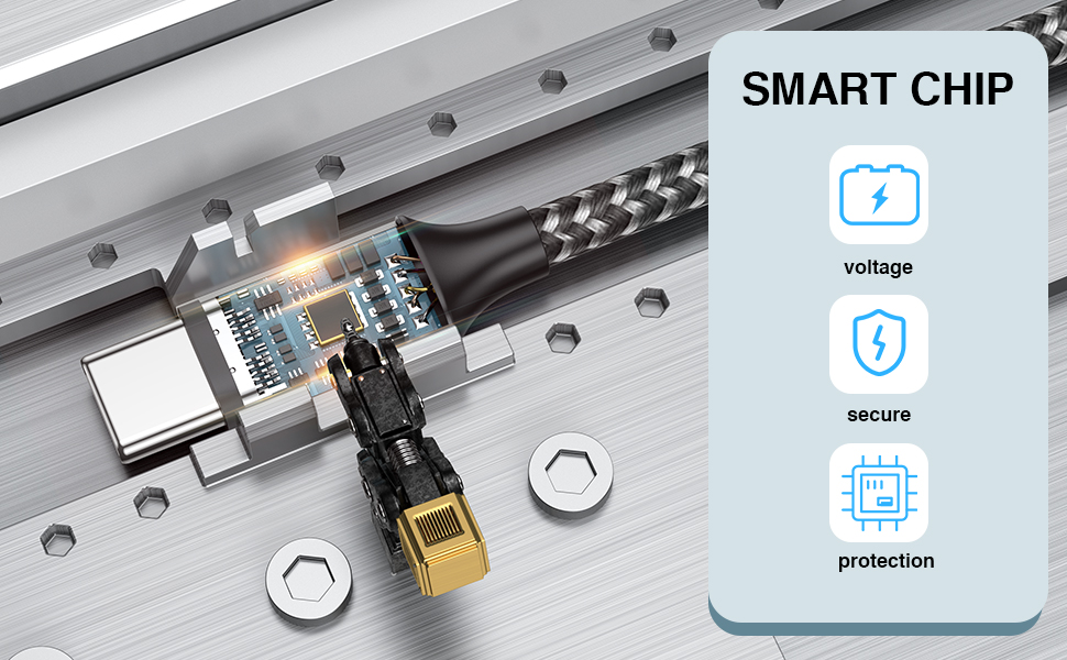 Кабель USB-C 2 шт. (1м+1м) з нейлону, 3.1A, для Samsung Galaxy (сірий)