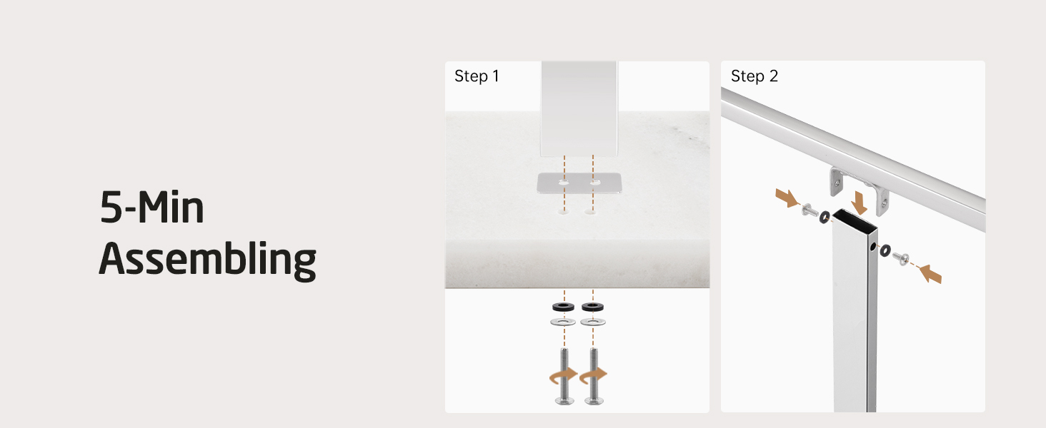 Підставка для рушників подвійна, настільна, з нержавіючої сталі, з мармуровою основою, 84 см, BTH217-2