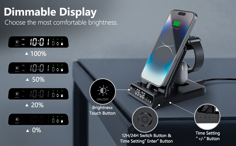 Зарядний стан для Apple SwanScout 701A: iPhone, Apple Watch, AirPods. 3 в 1