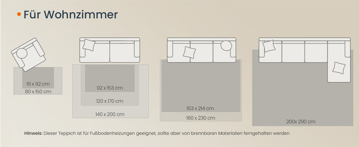 Килимок SONGMICS HOME Vintage, 120x170 см, для вітальні, спальні, кухні, коридору, їдальні, миючий, з антиковзаючим покриттям, TAR032G01 (Cappuccinobeige, 200B x 290L см)