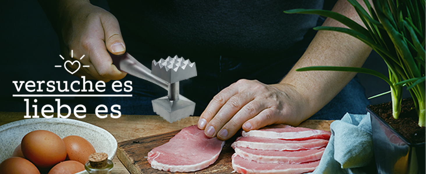 Ніж для відбивання м'яса Joeji, цинкова сплава, безпечний для миття в посудомийній машині, міцний, для стейків, фаршу, птиці, риби, м'яса