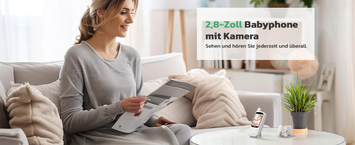 Дитячий аудіомонітор з камерою 2.8