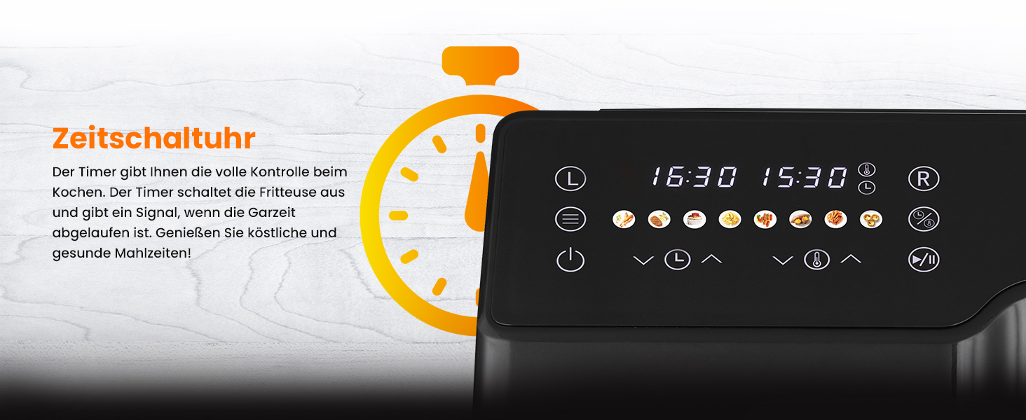 Фритюрниця Extralink 1400W Airfryer 4.2L з 10 функціями, LED-дисплеєм та економним споживанням енергії