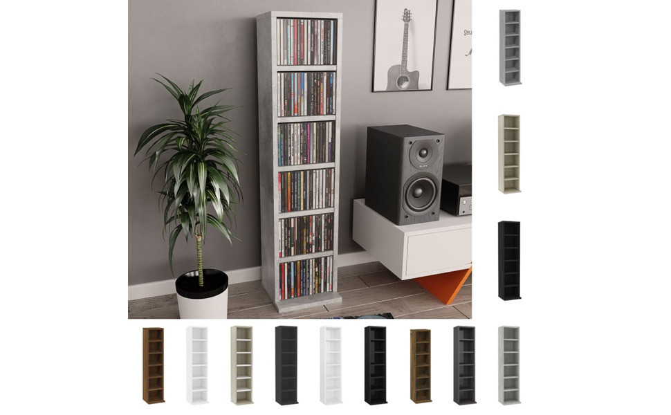 vidaXL CD Rack with Ample Storage