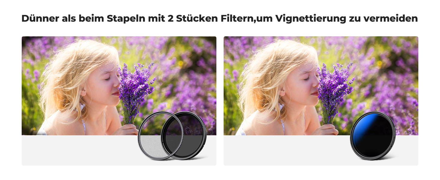 Фільтр K&F CONCEPT 77mm 2-в-1: Black Mist 1/4 та ND2-ND400 з багатошаровим покриттям (Nano-Klear)