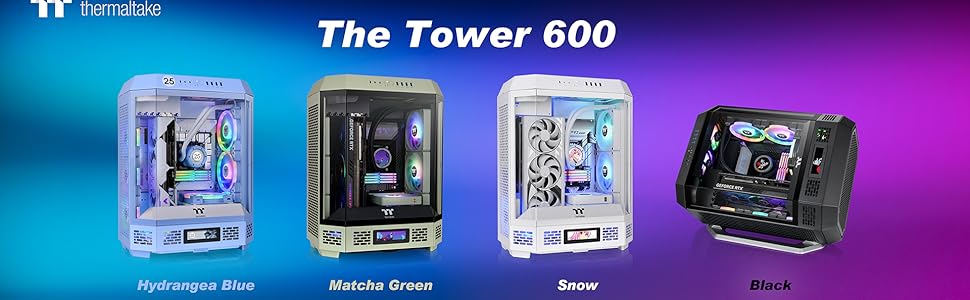 Корпус ПК Thermaltake The Tower 600 ATX Mid-Tower White з USB-C, підтримкою радіатора 420/360mm та 3 скляними панелями