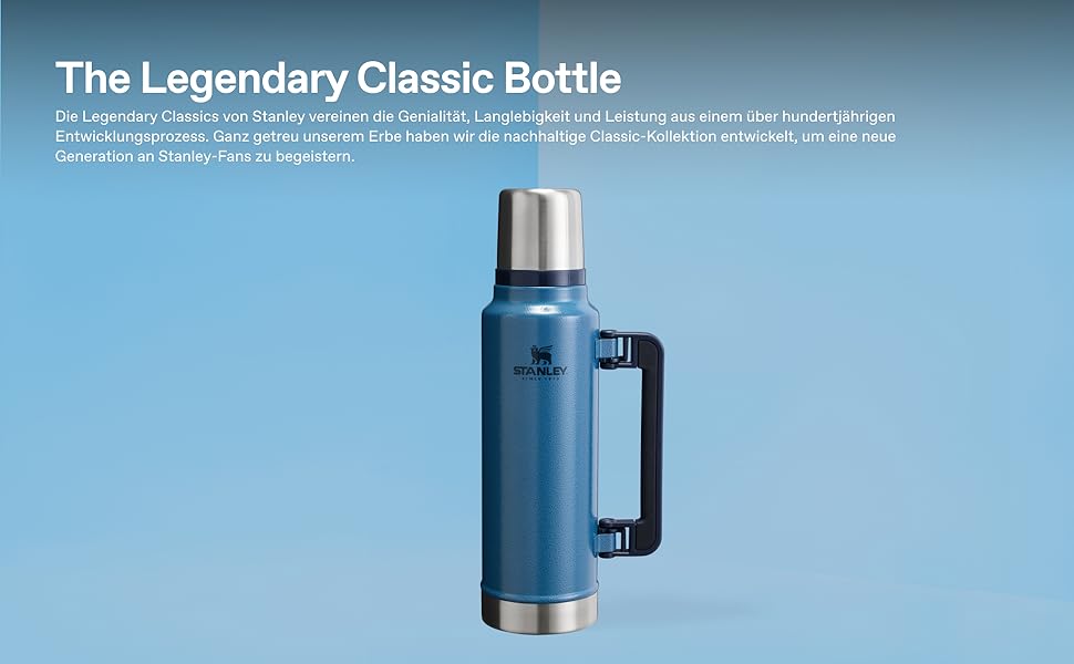 Термос Stanley Classic Legendary, 1420 мл, зелений (Hammertone Lake), нержавіюча сталь, BPA-Free, для гарячих та холодних напоїв