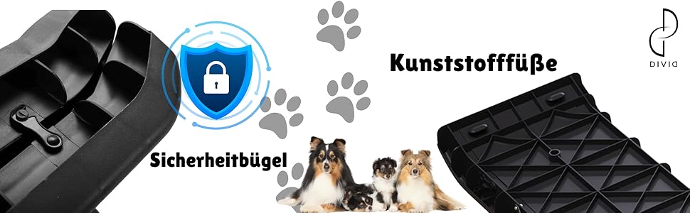 DIVID® Рампа для собак, складана, для авто, до 90 кг, неслизька, для собак та котів