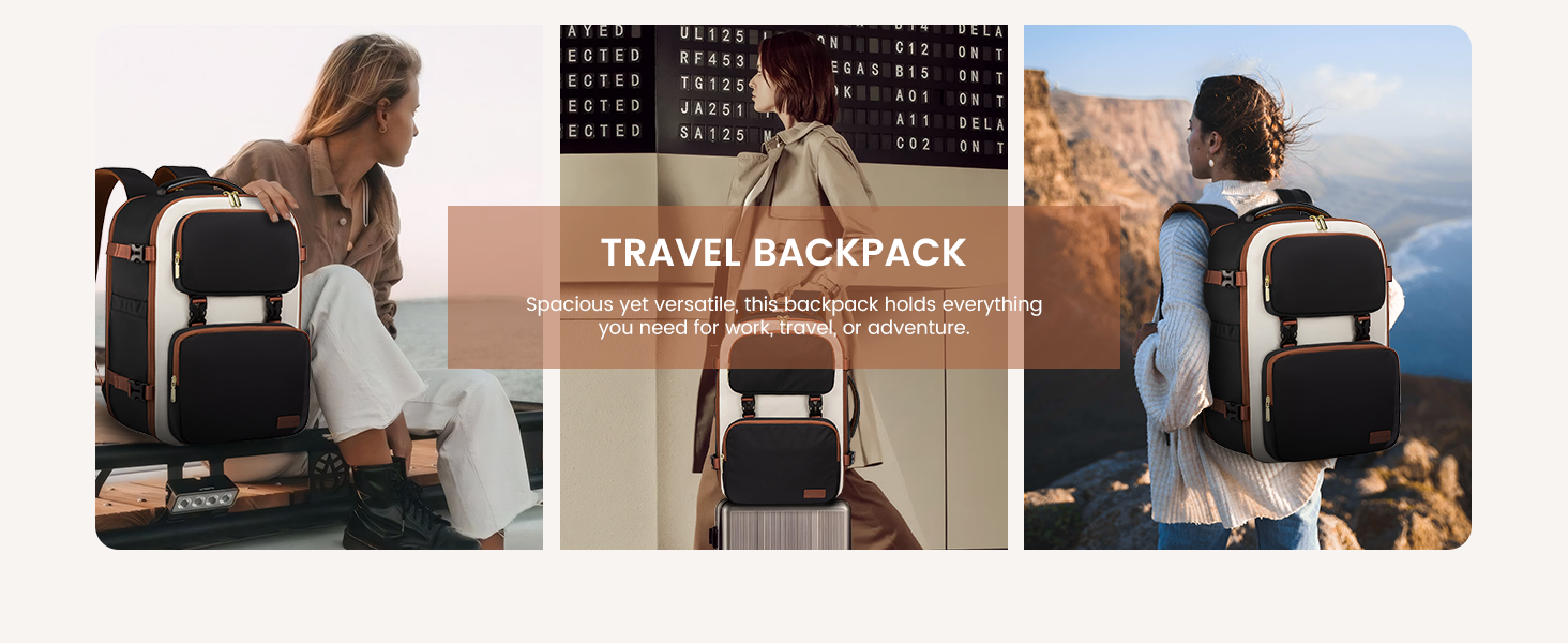 LOVEVOOK Рюкзак для ручної поклажі, 40L, жіночий, для ноутбука 17.3