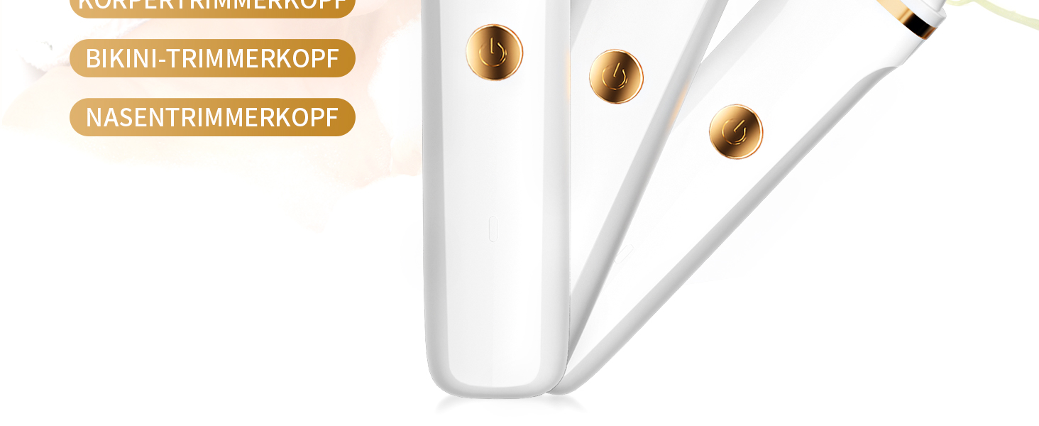 Електричний жіночий тример 3-в-1 для тіла, бікіні та носа. Вологостійкий IPX7, USB-зарядка. Чорний або білий.