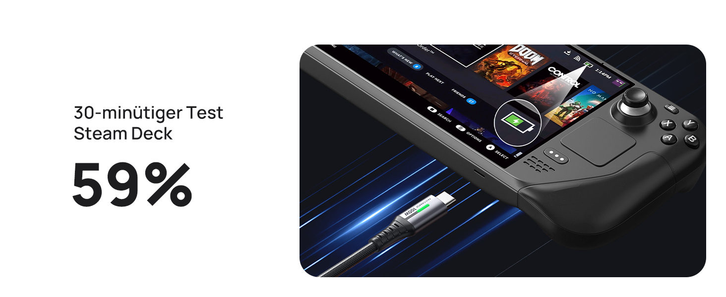 Кабель USB-C 100W з підтримкою PD3.0, 3м, чорний. Кабель USB-C для iPhone, Samsung, Pixel, iPad, MacBook. Нейлон, швидка зарядка