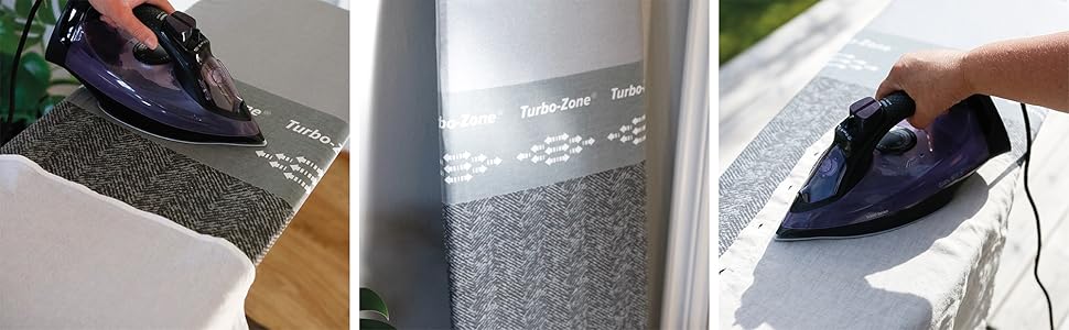 Відкидна дошка для прасування Rörets Dual Action Next з технологією Turbo та Park Zone, 4-шарова підкладка та покриття, регульована висота, поверхня для прасування 32x108 см (38x120 см)