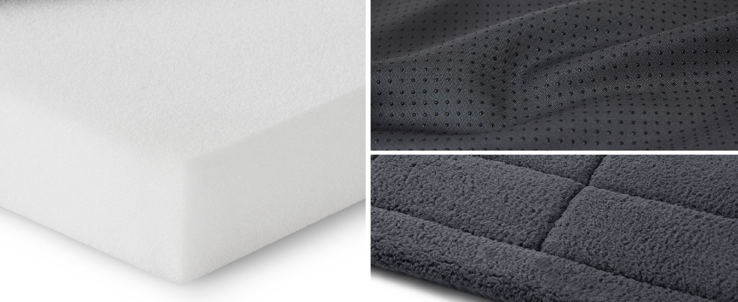 Килимок для собак середніх порід BEDSURE - 89x56 см, сірий, з густою піною та Sherpa-плюшем, легко миється