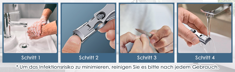 Професійний нігтеріз з контейнером для сміття, DRMODE широким ротом для товстих нігтів, з нержавіючої сталі, для чоловіків