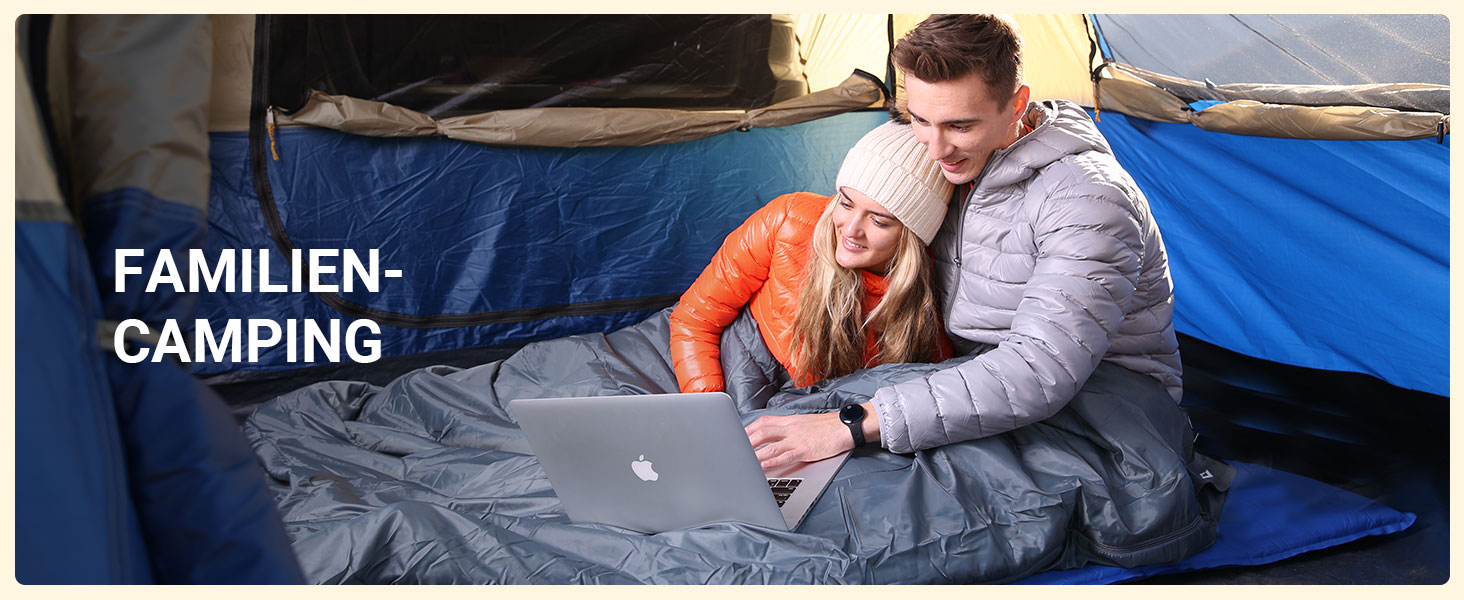 KingCamp 3-Season Sleeping Bag - Lightweight, Water-Resistant & Warm for Adults & Kids - Camping & Outdoor Use