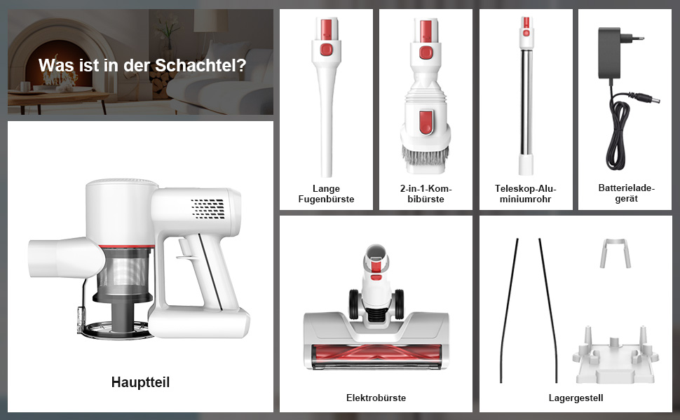 Бездротовий акумуляторний пилосос - потужний вертикальний пилосос для твердих поверхонь та килимів, видаляє шерсть тварин