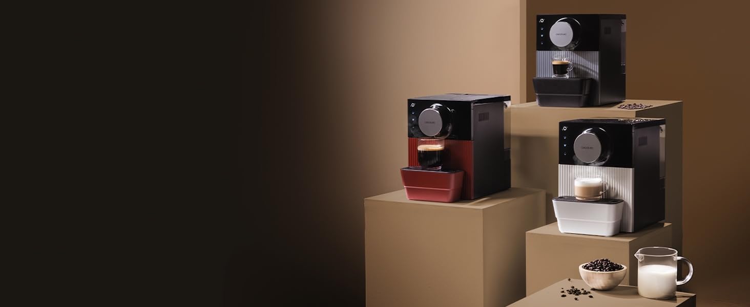 Кавомашина автоматична Cecotec Cremmaet Cube Red 1350 Вт: Професійна, еспресо, 19 бар, Touch-панель