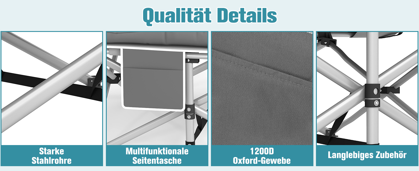 Розкладне ліжко для кемпінгу Newfulam XXL/XL з матрацом, до 400 кг, для дому та відпочинку на природі