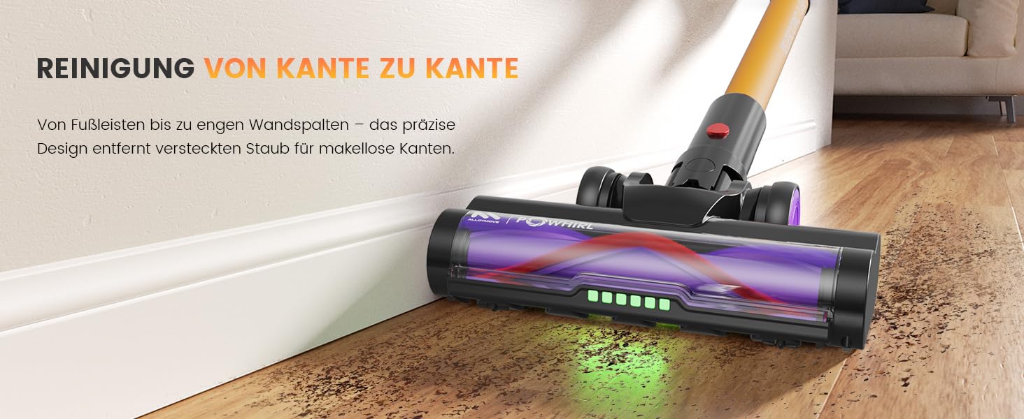 Бездротовий акумуляторний пилосос AlloyMove A05: 50000Pa, 550W, 80 хвилин, LED-дисплей, антизаплутана щітка, 7-ступенева фільтрація, для тварин, твердих поверхонь та килимів