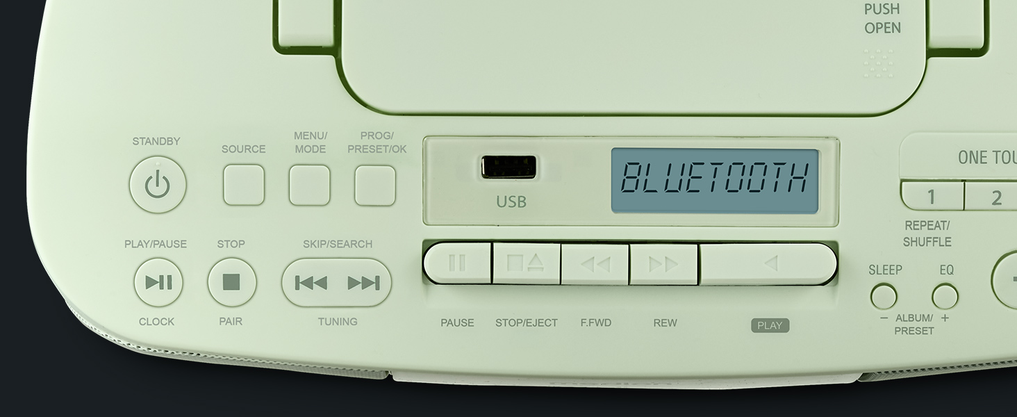 MEDION DRX-1 Plus Boombox: радіо DAB+, Bluetooth, CD-плеєр, MP3, касетний магнітофон, AUX, зелений