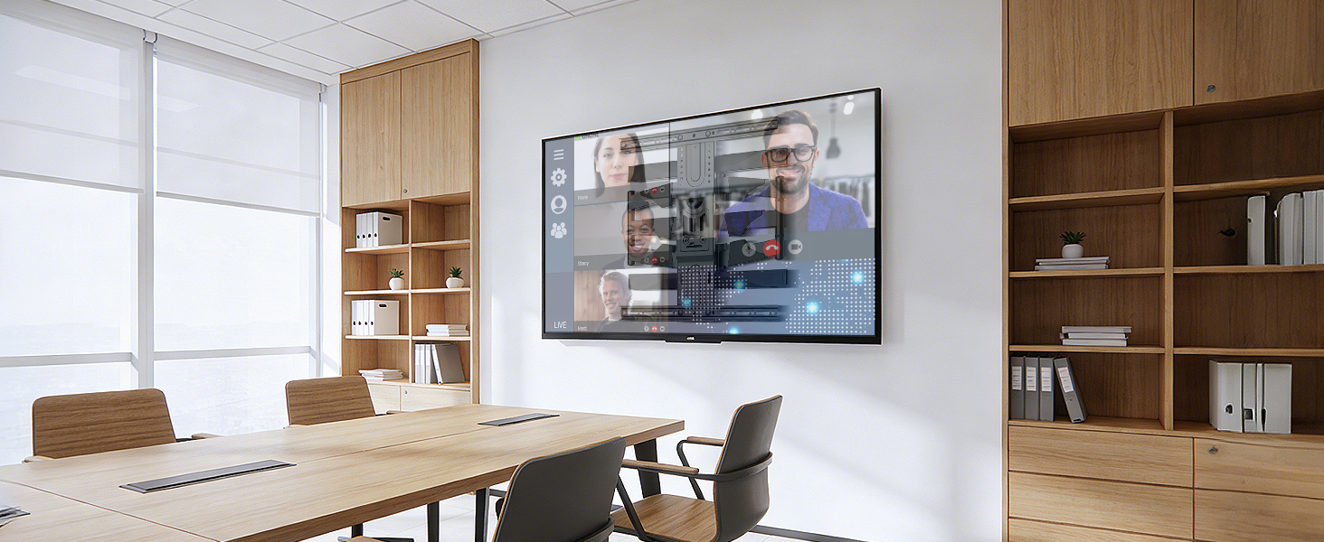 Настінне кріплення для телевізора GINKGO TV Wandhalterung 40-75 дюймів, ультратонке (1.57 см), поворотне, з нахилом, VESA 600x400, до 45 кг