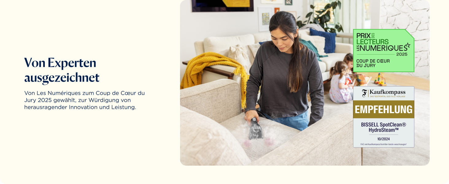 БІССЕЛ SpotClean HydroSteam: пароочисник для килимів та м'яких меблів, потужний 1000W, 3689N (новинка)