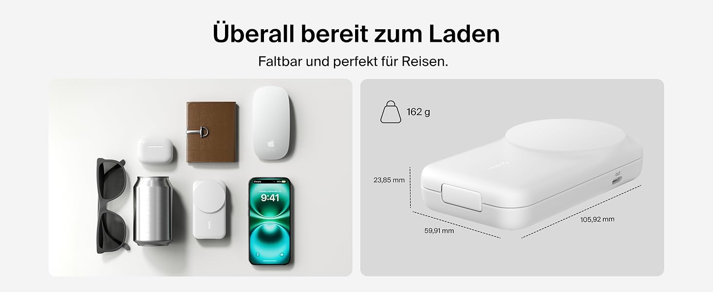 Беспроводная зарядка Belkin UltraCharge Qi 2.2 2-в-1 25W MagSafe сумісна для iPhone 17, iPhone Air, AirPods, Pixel – біла з USB-C адаптером 45W