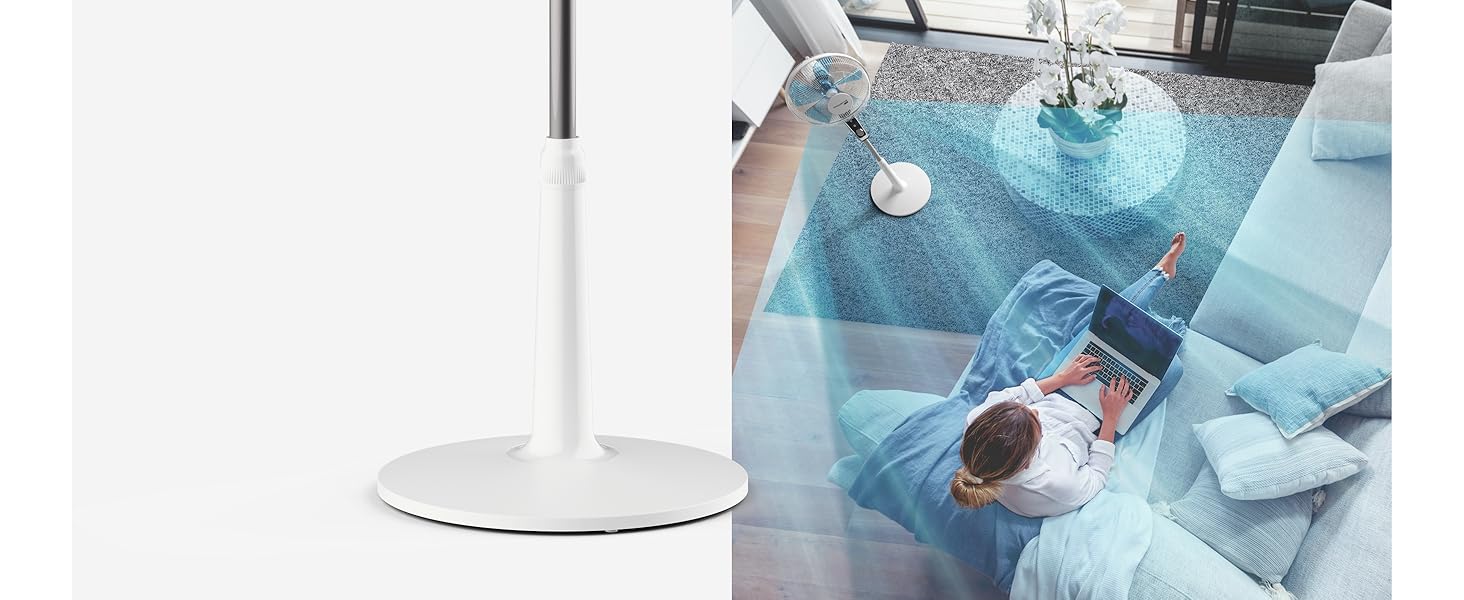 Вентилятор Rowenta Turbo Silence Extreme: тихий, потужний, з авто-обертанням, 4 швидкості, нічний режим, білий/чорний, VU5640 Hell