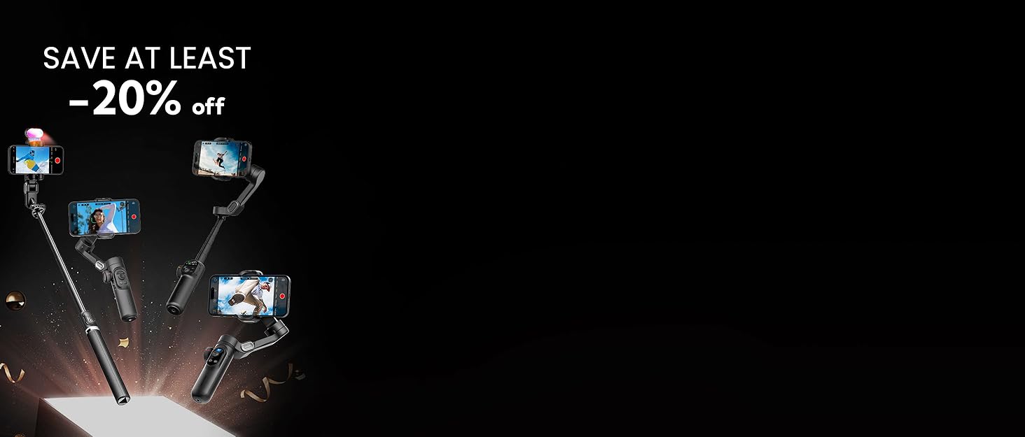 Стабілізатор для смартфона AOCHUAN 3-осьовий, складний, з фокусним колесом, для iPhone та Android, для TikTok, YouTube, Vlog