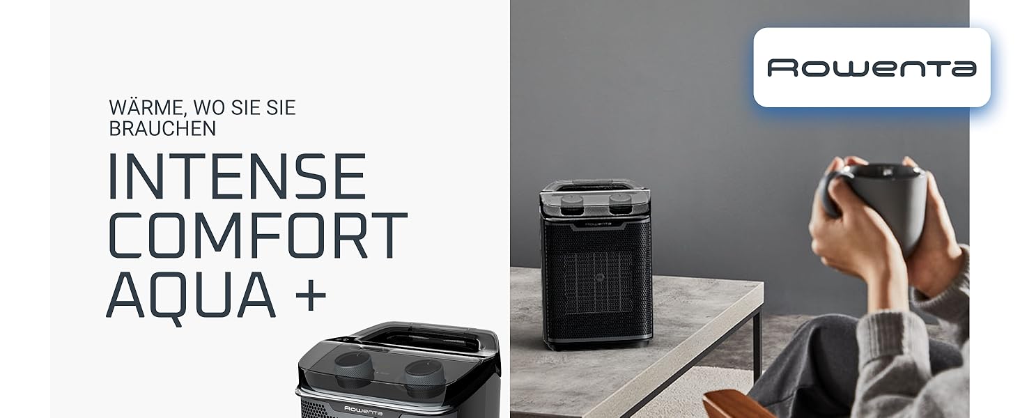 Обігрівач Rowenta Instant Comfort Aqua SO6510F2: тихий, з регулюванням потужності, для ванної кімнати, сірий