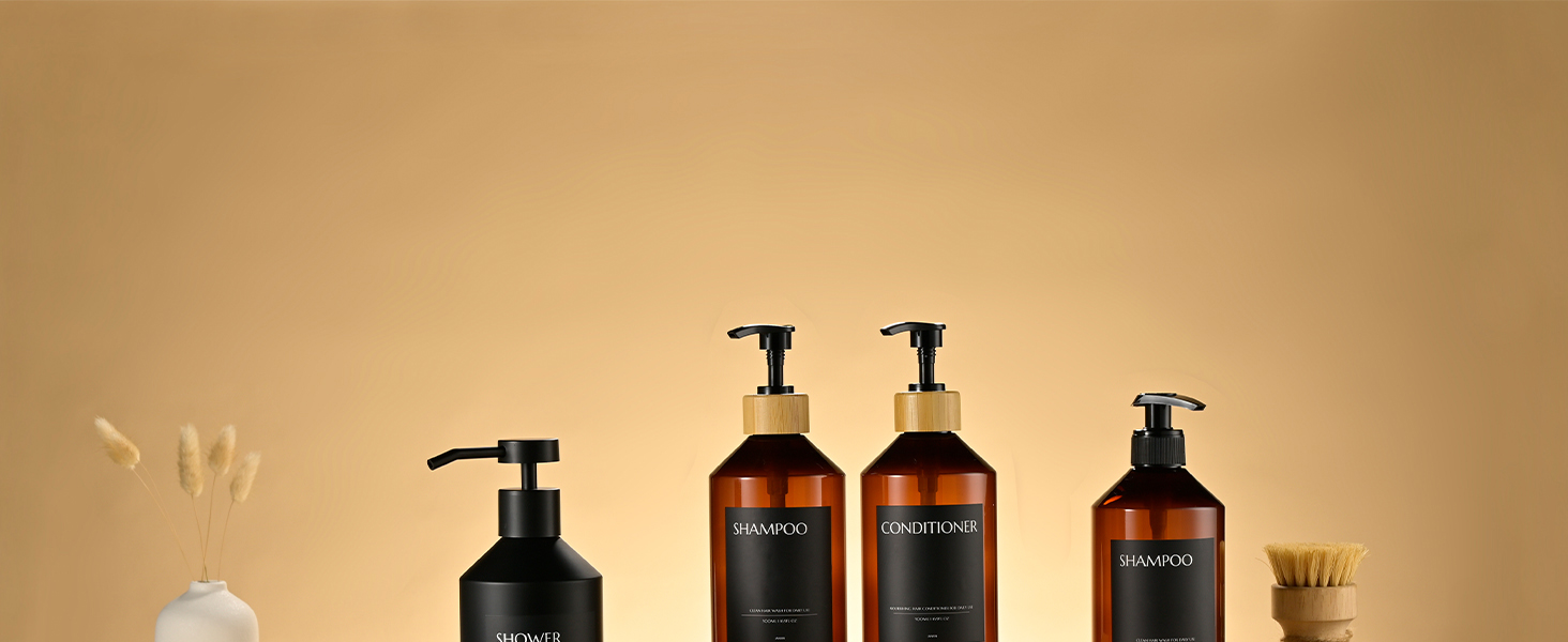 3 шт. дозатори для мила настінне кріплення, 500 мл, дозатори для шампуню та гелю для душу, чорний колір, без свердління, для кухні та ванної кімнати