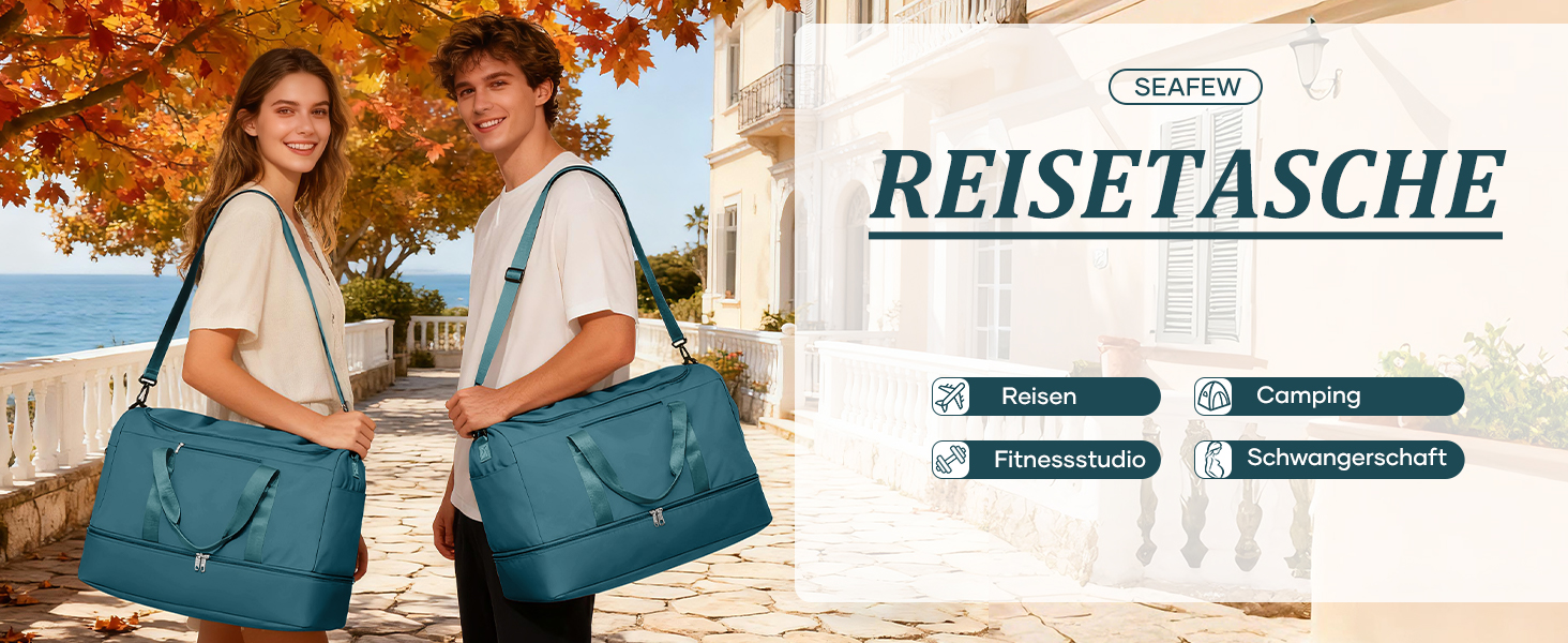 Спортивна сумка для подорожей Easyjet: водонепроникна дорожня сумка-шопер з відділенням для взуття, 45л, A5, бежева