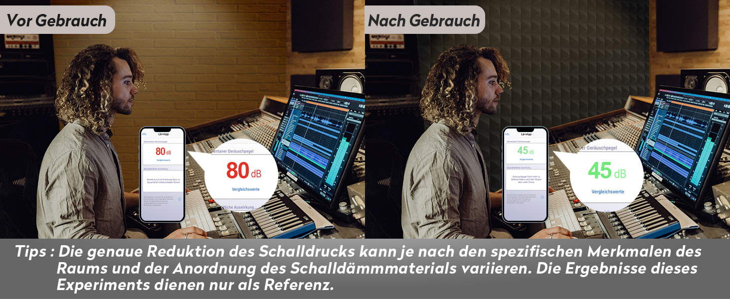 Акустичний пірамідний поролон самоклеящийся для звукоізоляції, 24 шт, чорний, 30x30x5 см — панелі для студії, офісу та дому