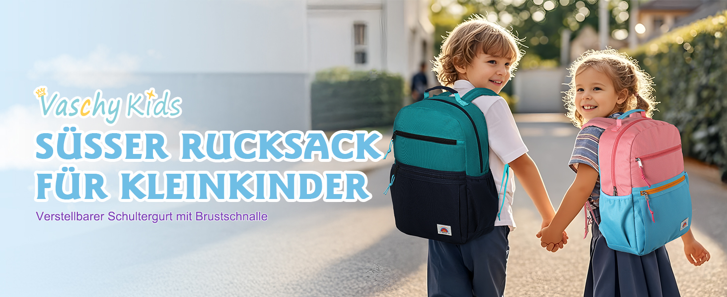 Дитячий рюкзак VASCHY для дітей preschool та садочка, темно-зелений (14 дюймів) — шкільний рюкзак для хлопчиків та дівчаток з нагрудним ременем та відділенням для A4