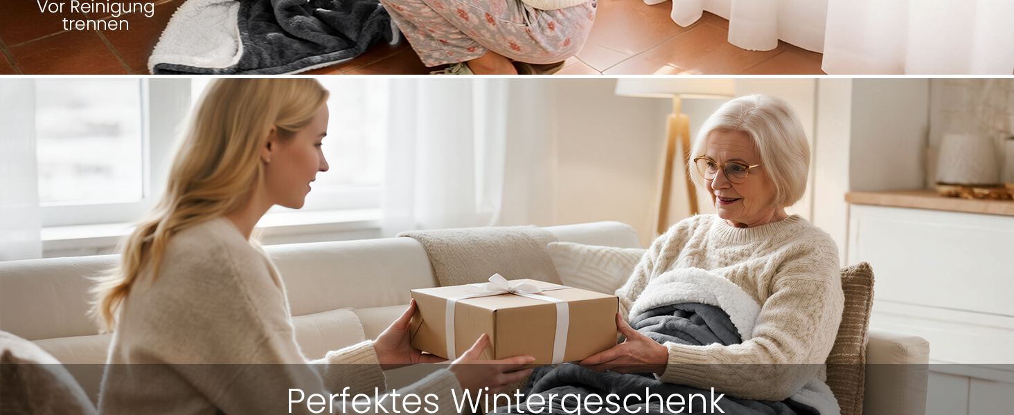 Електрична ковдра Dnenellr XXL 200x180 см з автоматичним вимкненням, 6 режимів нагріву, захист від перегріву, пральна, для ліжка та дивана