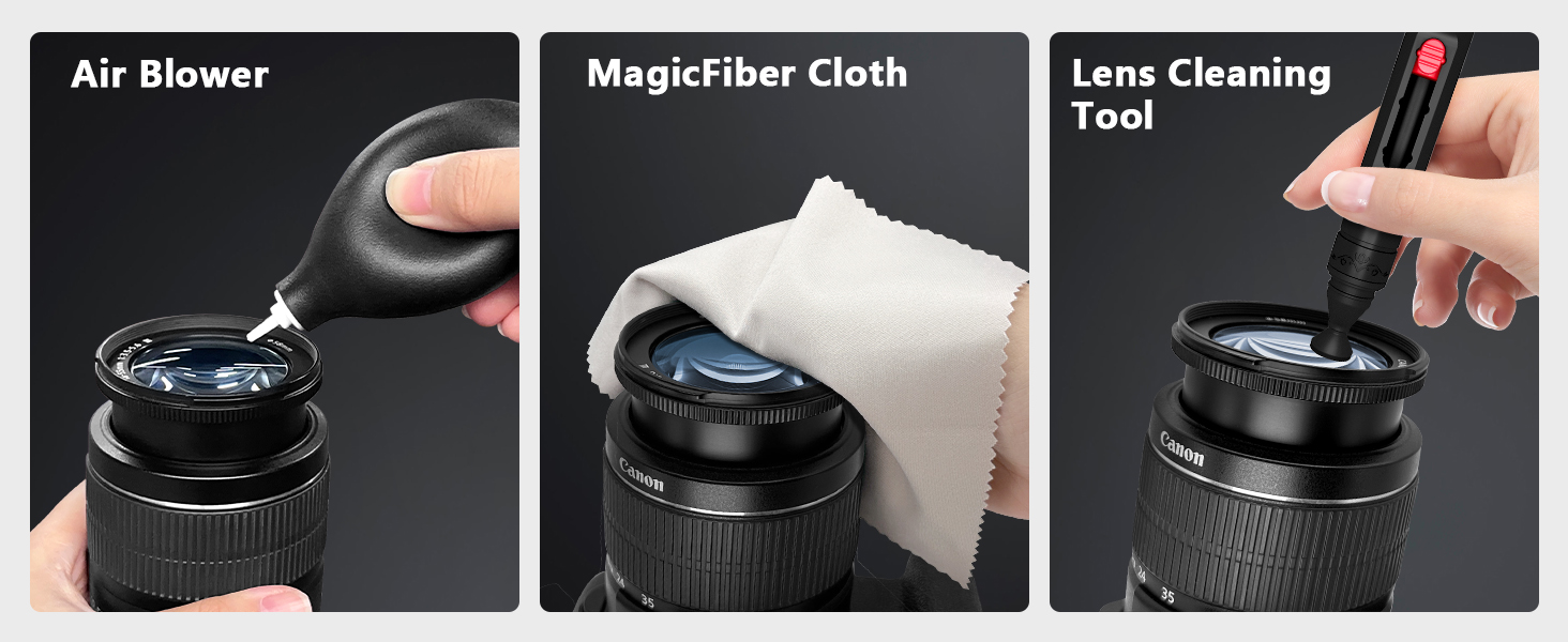 Набір для чищення камери: об'єктив, сенсор, корпус (Canon, Sony, Nikon, Pentax)