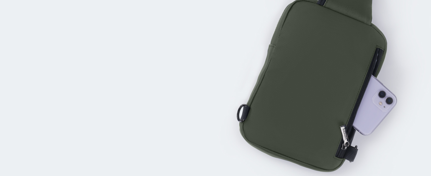 Сумка на груди Broadream: водонепроникна сумка через плече для чоловіків та жінок, RFID-захист, для спорту та походів (B-зелений)