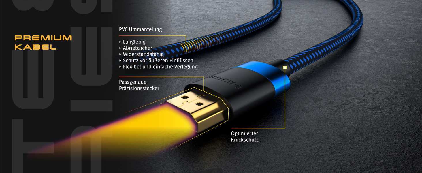 HDMI 2.1 кабель 8K/4K для TV, Blu-ray, PS5, Xbox Series X, Switch - 2 метри, 48 Gbit/s, Ethernet, чорний